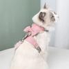 Floral Solid Nylon Dog Harness with I-Shape Bow Tie Summer Walking Leash Set for Chihuahua Medium Yorkie Durable Pet Accessories