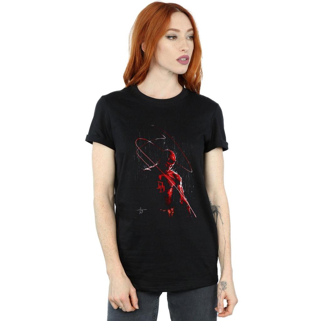 Marvel Womens/Ladies Daredevil Painting Cotton Boyfriend T-Shirt