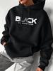 American Street Style Men's Hooded Sweatshirt, Basic Style, Simple Letter Print Hooded Sweatshirt, Y2K Retro Style Casual Top.