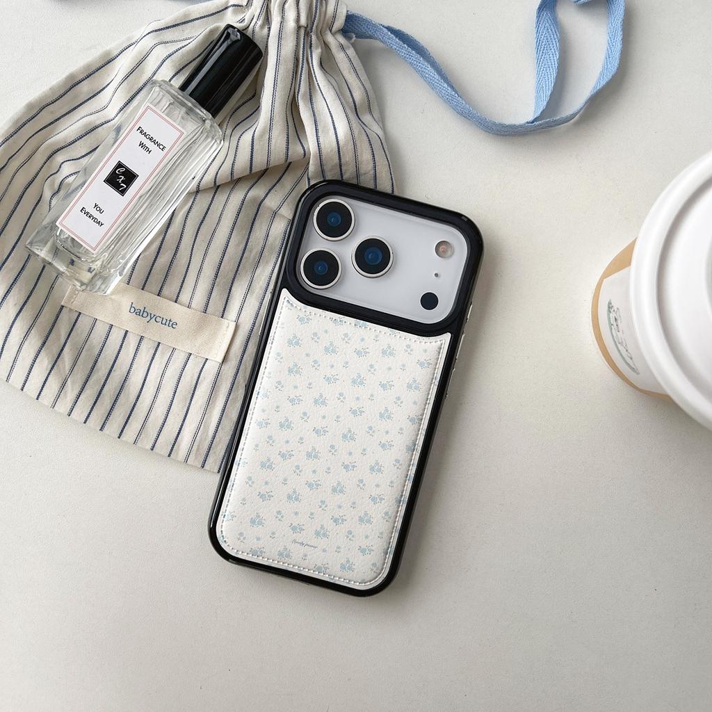 Gentle Romantic Flowers Series Solid Color Leather Shockproof Protective Phone Cover Case for iPhone 17 16 15 14 Pro Max