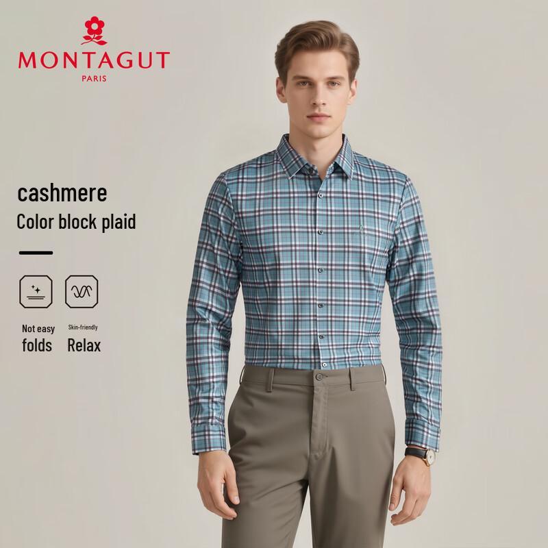 

MONTAGUT Men s Cashmere Blend Long Sleeve Shirt 56