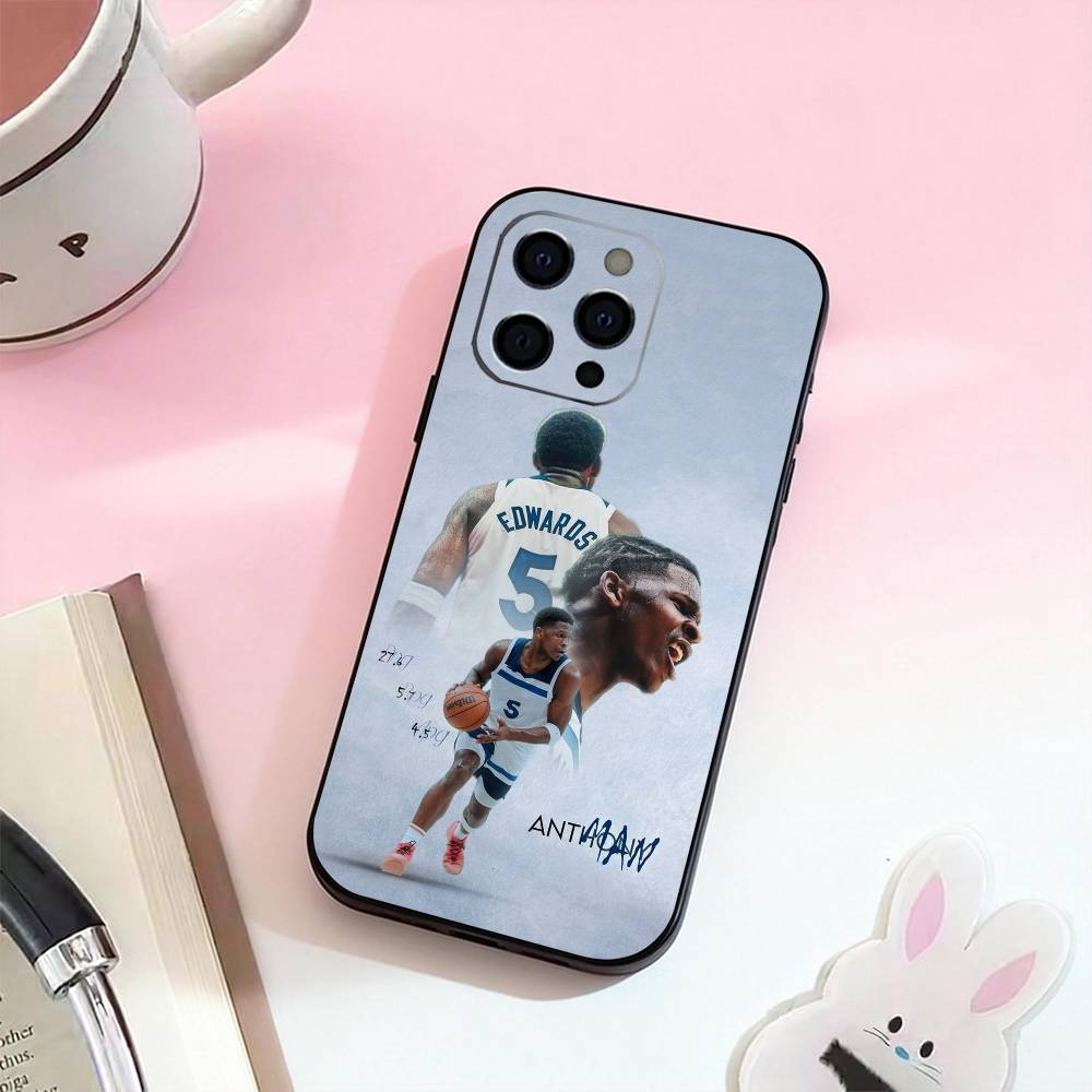 A-Anthony E-Edwards Antman  5   Phone Case For iPhone 17,16,15,14,13,12,11 Plus,Pro Max,Soft Silicone Black Cover