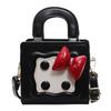 Mini small bag 2025 new cute girl bow handbag foreign style versatile messenger biscuit small square bag