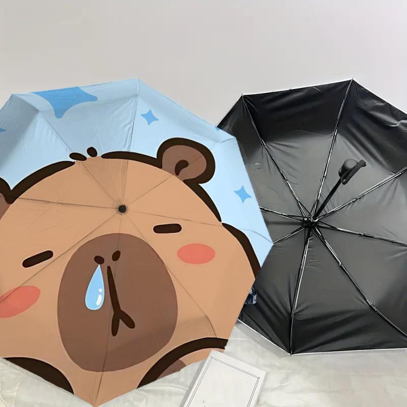 1 Stück Bären-Schrei-Regenschirm - 8 Speichen verstärkt, Automatisches Öffnen, Leicht & Langlebig, Niedliches Modeaccessoire für Draußen - T353