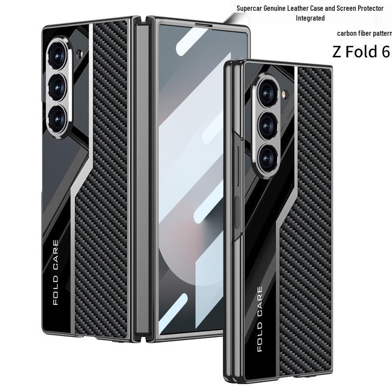 Samsung Galaxy Z Fold6 Electroplated Leather Protective Case