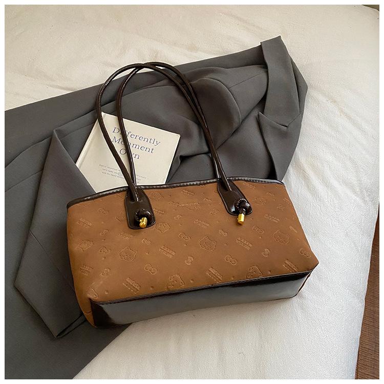 

High-end fashion bag women s 2025 new retro casual shoulder bag versatile commuter underarm tote bag