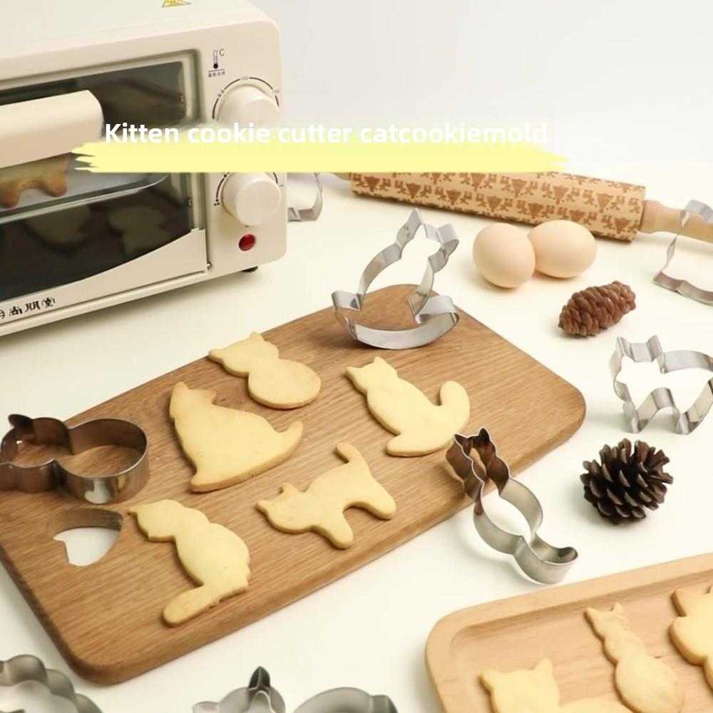 5/9Pcs Cartoon Pastry Mold Kitten Cat Shape Cake Chocolate Mold  Kitchen Gadgets Home Party Gift