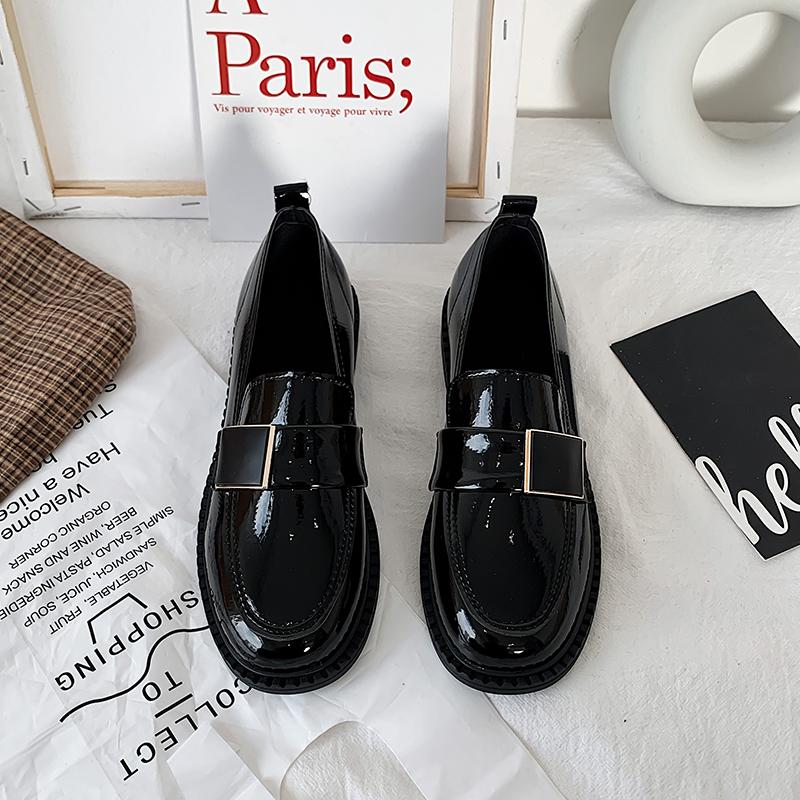 Mary Jane Small Leather Shoes Female British Style French Spring And Summer Retro New Loafer Shoes Thick Bottom Niche Jk Shoes
