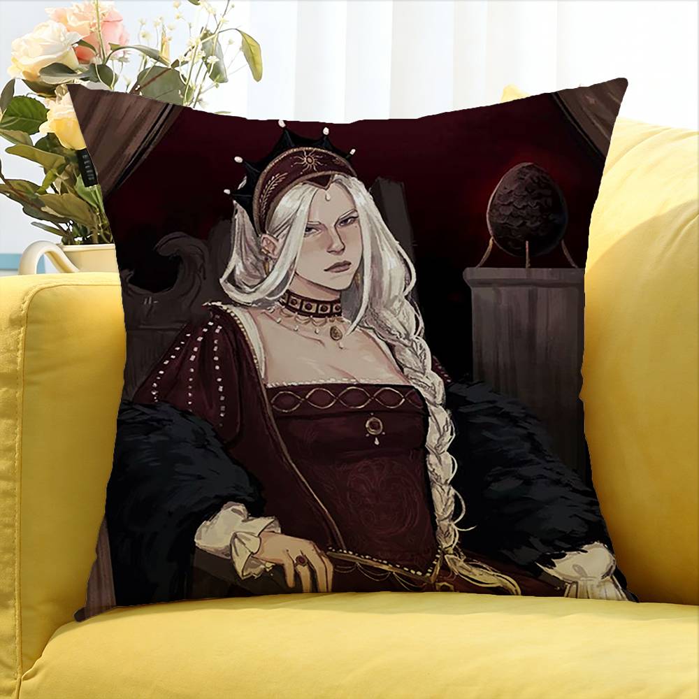 Rhaenyra Targaryen House of the Dragon Olika Storlekar Kvadratiskt Kuddfodral För Bil Hem Sovrumsinredning