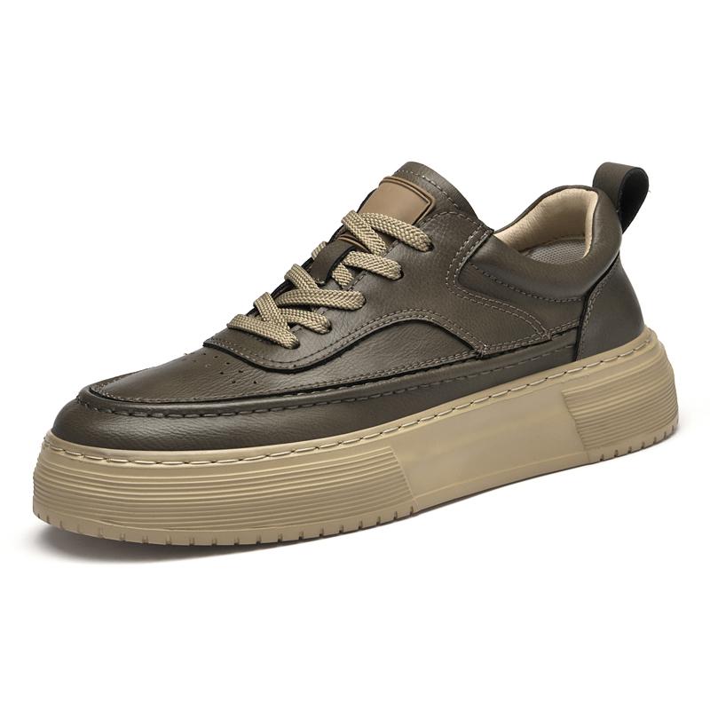 

Новые модные универсальные повседневные кроссовки из натуральной кожи, классические мужские вулканизированные туфли, уличная обувь для отдыха и ходьбы, кеды для скейтбординга 43 коричневый