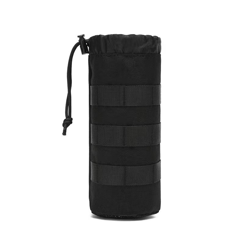 Poche Sac Améliorée pour Bouteilles d'Eau de Sport, Porte-Bouteille d'Eau Tactique à Cordon Coulissant Molle, Sac de Voyage en Maille pour Bouteille d'Eau