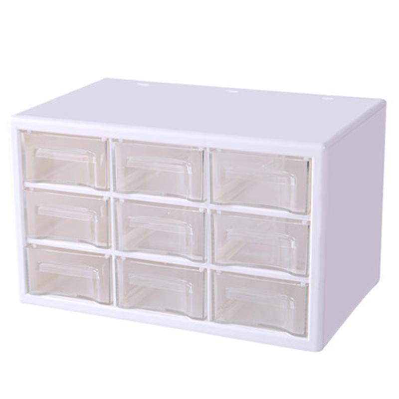 Jiugongge Kunststoff Schmuckaufbewahrungsbox Schreibtisch Schmuck Kosmetik Mehrschichtig Transparent Kommodenschublade Make-up Koffer