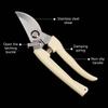 Carbon Steel Pruning Picking Gardening Shears Nonslip Handle For Deadheading & Shaping Flowers Or Fruits Easy Harvesting
