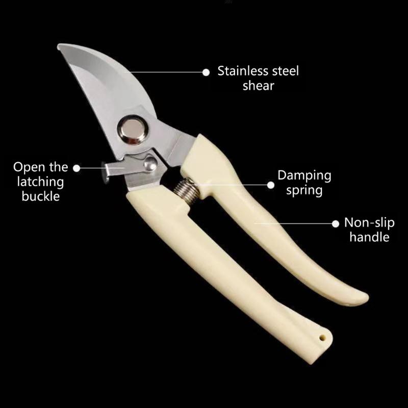 Carbon Steel Pruning Picking Gardening Shears Nonslip Handle For Deadheading & Shaping Flowers Or Fruits Easy Harvesting