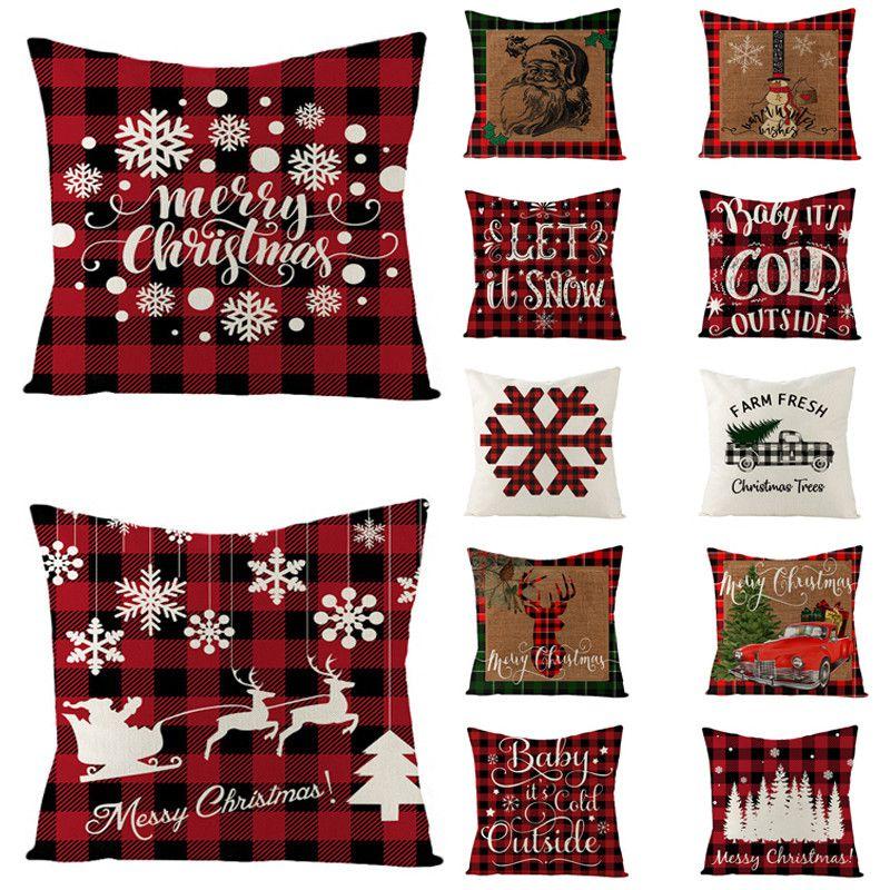 Soft And Eco-friendly 18-inch Christmas Cushion Cover Pillow Case With Vibrant Snowflake Print