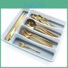 Plastic Cutlery Tray Drawer Kitchen Organizer Separation Dinnerware Tidy Drawer For Spoon Fork Knife Shelf Tableware Storage Box