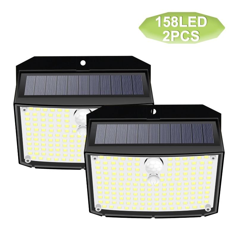 6 buc 158 LED-uri solare de perete lumină de securitate exterioară senzor de mișcare impermeabil 3 moduri lampă de perete curte grădină decor garaj lampă