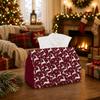 1pc Minimalist Nordic Winter Tissue Box - Leaping Reindeer Silhouette Snowflake Napkin Storage Box, Suitable for Rolls/Facial Tissues, Multi-Functiona