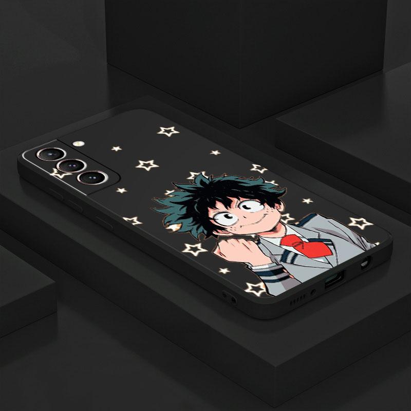 Anime My Hero Academia Case for Samsung Galaxy S8 Note 20 Ultra 5G S9 S21 S10 Plus S20 FE S22 Ultra Matte Liquid Silicone Funda