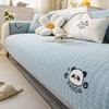 New Chenille Sofa Cushion Four Seasons Universal Cartoon Seat Cushion Fixed Non-Slip Straight Row Sofa Cover Cover Cloth