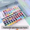 Cross Neue Blechdose 100-Farben Festes Aquarellfarben-Set mit Perlmutt-Tönen