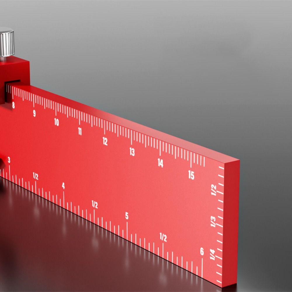 Aluminum Alloy Metric Measuring Tool With Slide Stop Positioning Gauge Ruler  Renovation