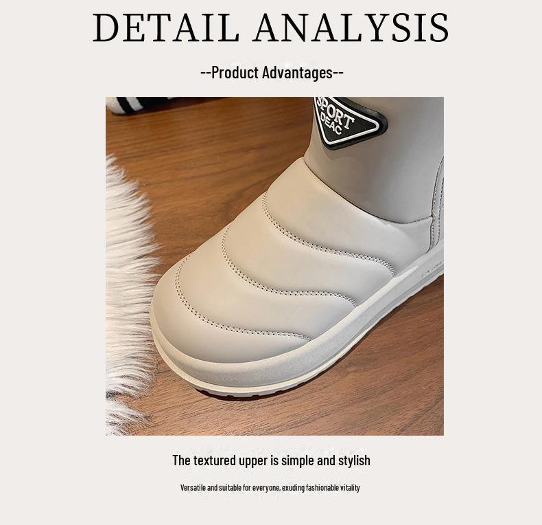 Women's 2024 Winter Velvet High-Top Snow Boots - Warm, Stylish Korean Casual Shoes (Model KT2822)