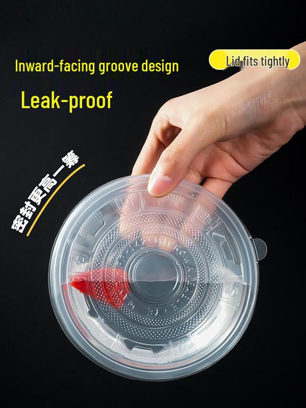 Disposable Plastic Round Bowls with Lids