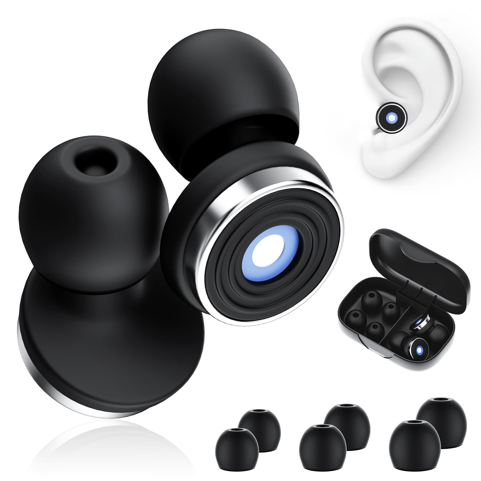 

Беруши для сна 2025 Инновационные Суперкомфортные Беруши, Разработанные Профессионалами по Сну Обеспечивают Снижение Шума на 35 дБ Полный Звук чёрный