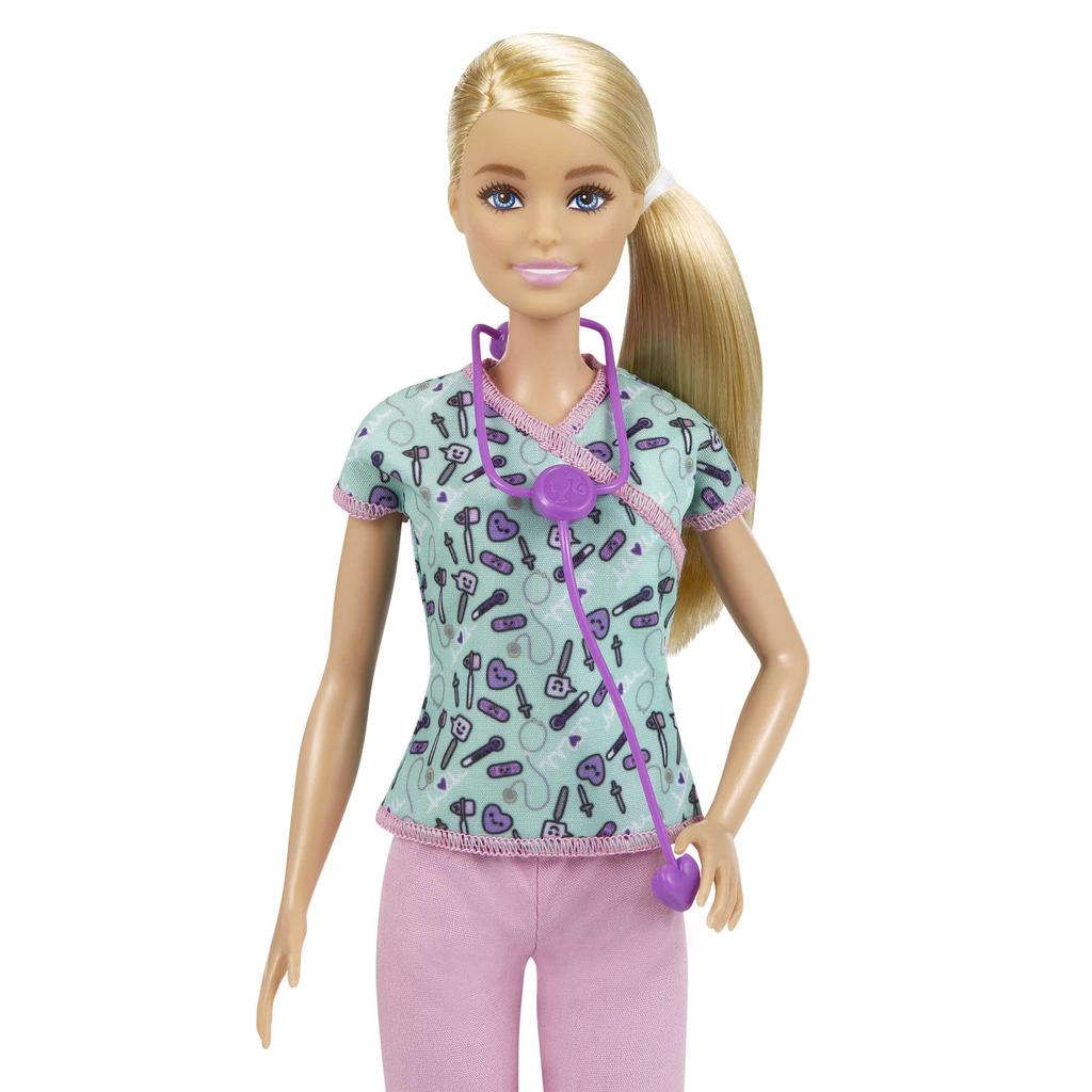 barbie Arbeiten Sie mit dem Krankenschwestern-Puppenhaus für Kinder ab 3 Jahren und GTW39 Barbie! Verkleiden, Grün