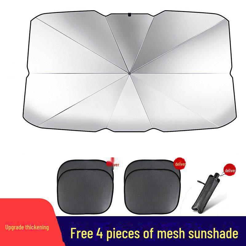 Umbrelă de soare pentru mașină - Husă termoizolatoare pliabilă pentru parbriz