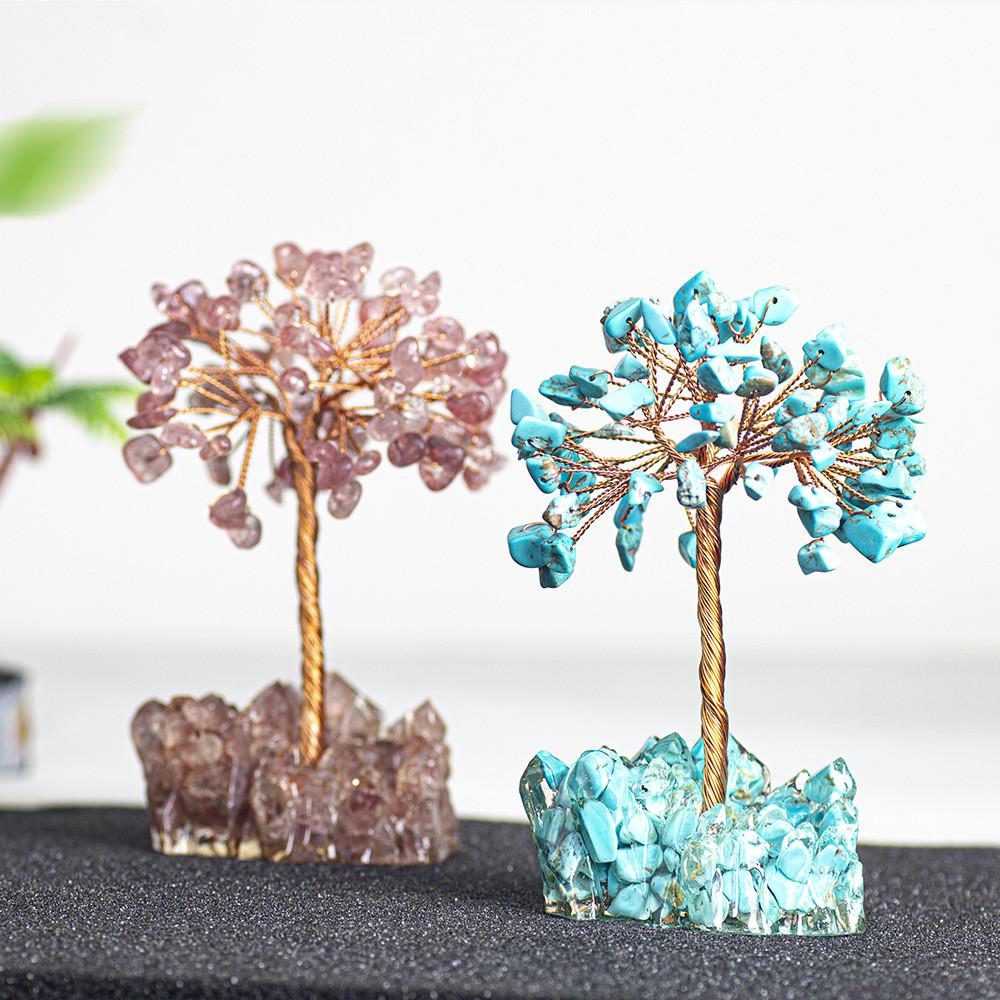 Crystal Tree Decor With Natural Quartz For Home Office Gift Gift For Teens