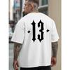 European Sizes Short-sleeved T-shirts, Men's Trendy Fashion Prints, Loose Shirts, Versatile Round Neck Tops, Breathable and Comfortable T-Shirt