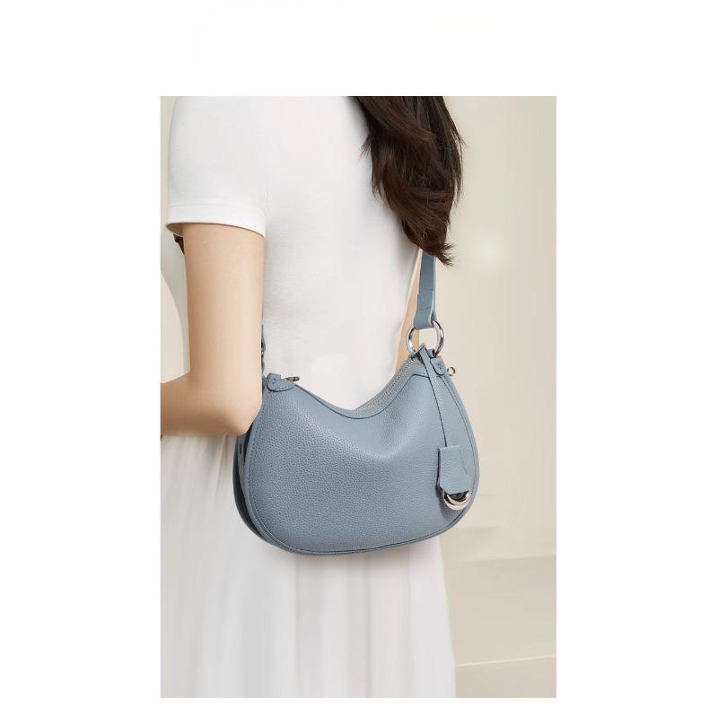 High End Textured Bags for Women New Products Fashionable Versatile Simple and Niche One Shoulder Underarm Bag Crescent Bag