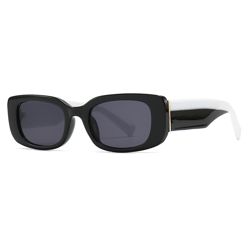 

Vintage Elegant Ladies Brand Designer Square Sunglasses Women For Men Fashion Shades Trendy Punk Luxury Double Color Sun Glasses