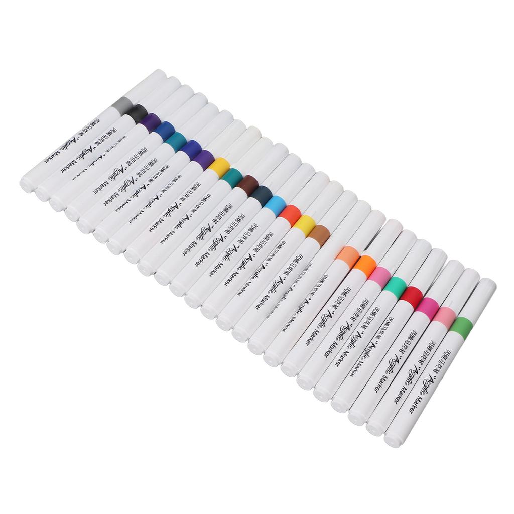 Acrylic Paint Markers Water Based Ink Waterproof High Coverage Paint Pens Paint Markers for DIY