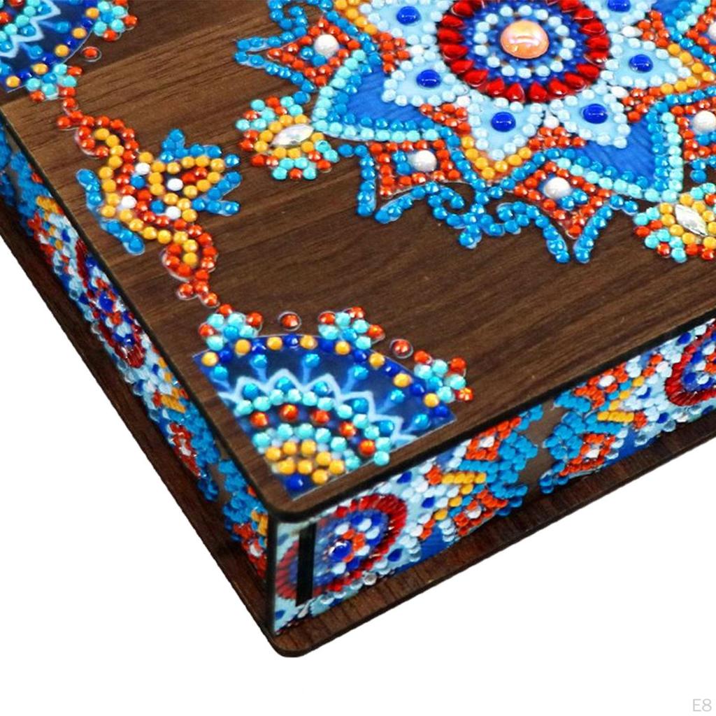 5D Diamond Jewelry Box with Handcrafted Wooden Design