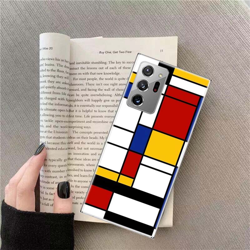 TOPLBPCS Mondrian Grid Phone Case for Samsung A17 A37 A57 A54 A14 A24 A34 A07 A04S A02S A12 A22 A32 A52S A16 A26 A36 A56 A72 Gal