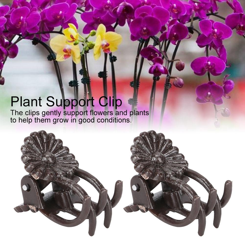 200Pcs Flower Shaped Plant Clip Orchid Stems Fixing Support Clips Garden Tool Accessories