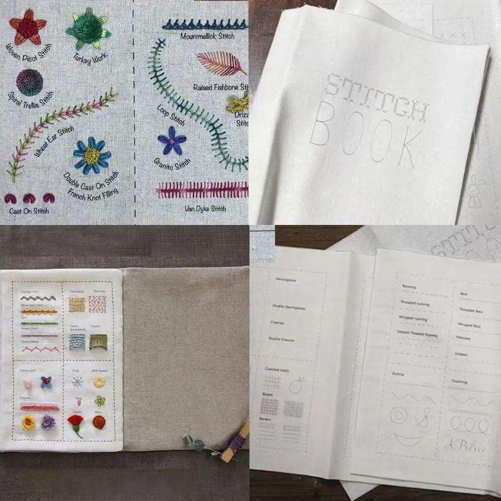 86Pcs/Set Handmade Needlework Embroidery Stitch Book Kit Embroidery Sewing Book  Craft Learning