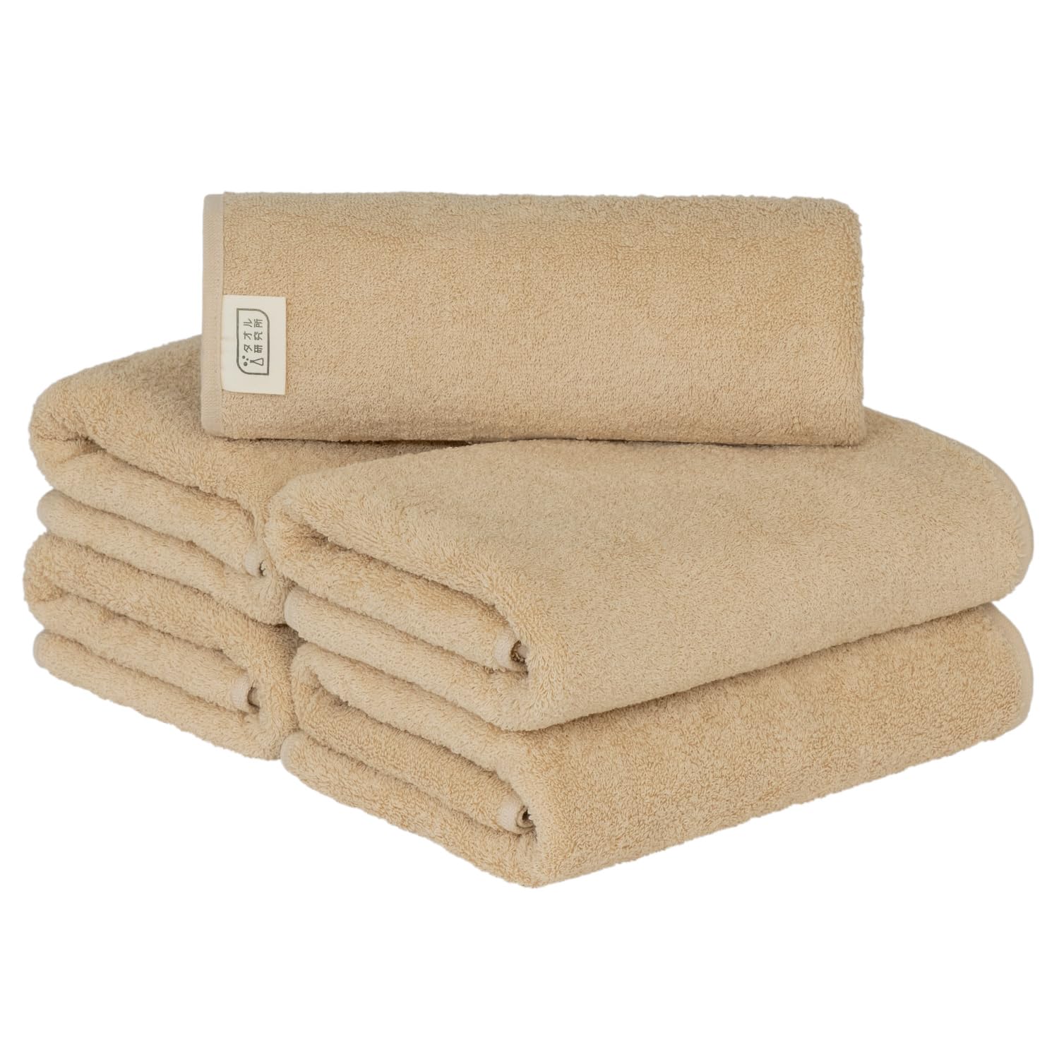 

Towel Laboratory Mini Bath Milky Set of Standard Medium Low Fast JapanTechnology [Everyday Simple] #001 Towels, Beige, 5, Type, Weight, Lint,