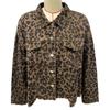 Fashion Trendy Spring Leopard Denim Coat for Women