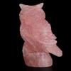 Natural Rose Quartz Owl Power Item Shipped As Owl Good Interior Sculpture, 57mm, One-of-a-Kind, Ornament, Stone, Is, Object, Fortune, Decor,