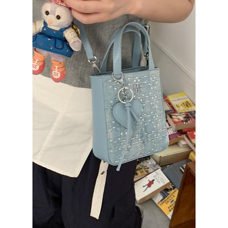 Summer denim women's handbag bag 2025 new fashion portable small square bag versatile messenger mobile phone bag
