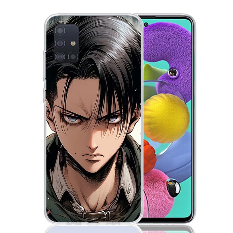 A-Attack on T-Titan Levi Phone Case For Samsung Galaxy A52 A32 A22 A12 A02S A50S A30S A51 A31 AA71 Note 20 Ultra 10 S10 Plus Gal