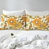 Yellow Flowers Pattern 3D Printed Duvet Cover Elegant Rural Style Bedding Set Soft Comfortable Breathable Luxury Quilt Cover Set