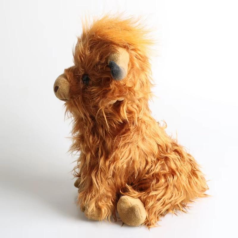 25cm Realistisch Schots Hooglandrund Pluche Speelgoed Ruw Bont Knuffeldier Pluizige Koe Poppetje Volwassenen Huis Slaapkamer Decoratie Cadeau
