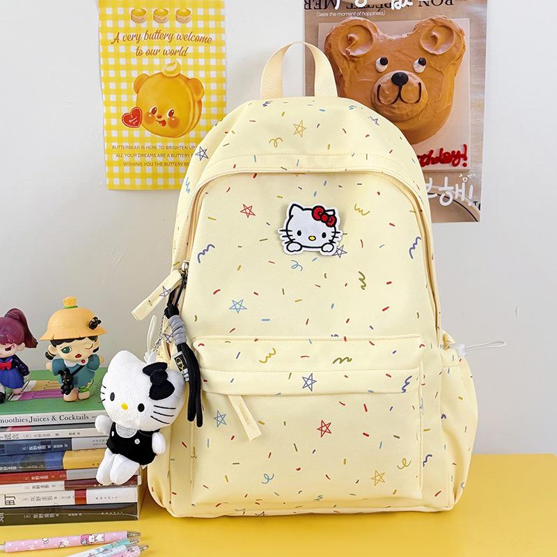Schoolbag milk fufu light blue colored star backpack Korean ins wind soft sister campus student party class sweet backpack