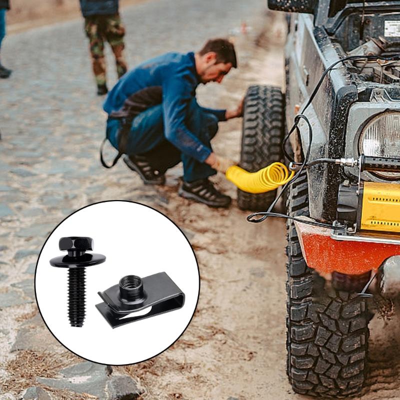 Premium Metal Mudguard Fastener Set Bolts Universal Fitment Fast Mounting Anti Corrosion Protection Automotive Accessories