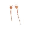Exquisite Gold Lantern Fringed Long Earrings Russian 585 Purple Gold Simple Exquisite Delicate Rose Gold Plated Women
